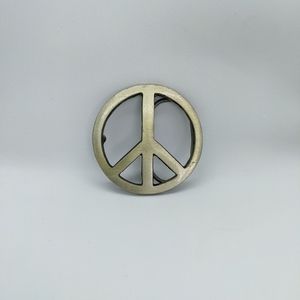 Vintage peace sign belt buckle
